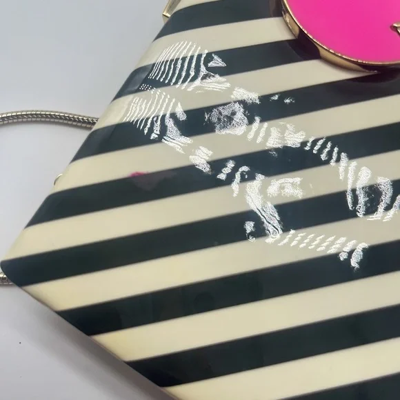 kate spade Ice Cream Cone Striped Black and White Crossbody - Picture 9 of 9